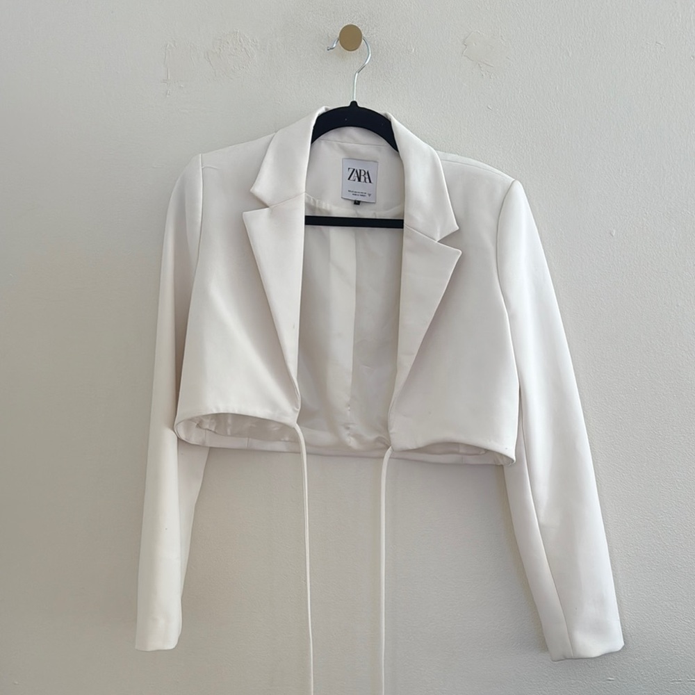 Zara white blazer
